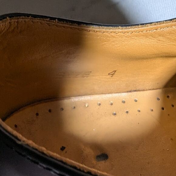 Vtg 1990s Dr. Martens Made in England 1461 Black Leather 3 Eye Oxfords UK 4 US 6 - Picture 6 of 9